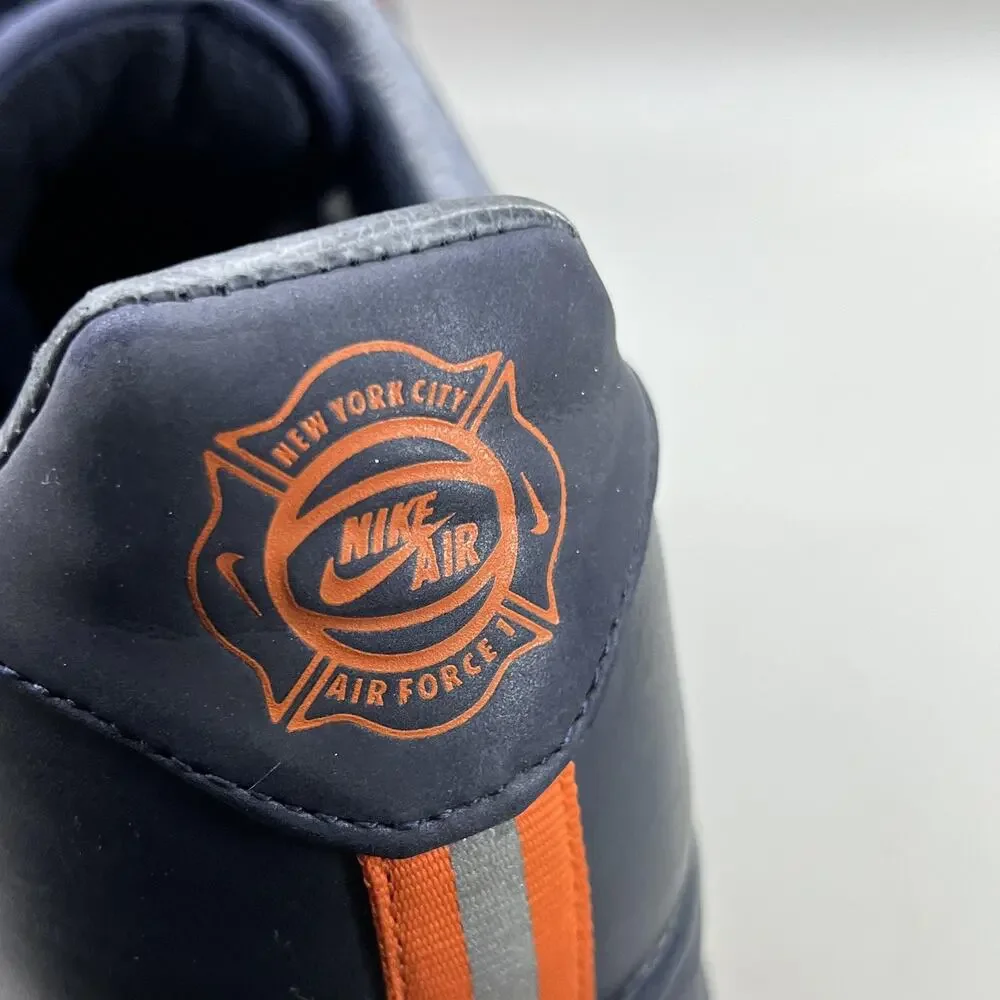 Nike Air Force 1 Low NYC's Finest Shoes Men Size 10 Blue Orange Leather Sneakers